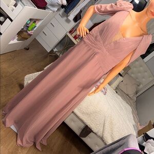 Elegant Mauve Evening Gown